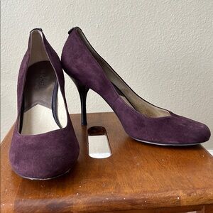 Michael Kors Deep Purple Suede Pumps